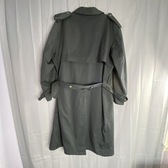 Vtg Misty Harbor Trench coat Men’s 44 Reg Blue Removable Liner Belt All Weather - Picture 2 of 16